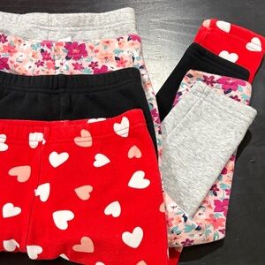 4 pairs of Lined kids Leggings size 6. Bundled for savings.